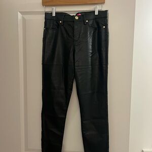 Lilly Pulitzer Eagan High-Rise Stretch Coated Leather Jean Pants